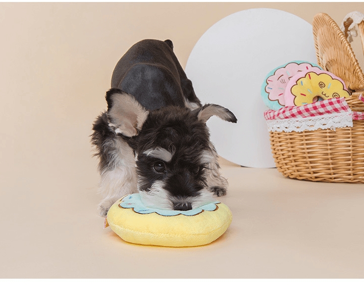 Interactive Donut Sound Plush Toy For Dogs-3
