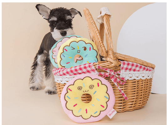Interactive Donut Sound Plush Toy For Dogs-0
